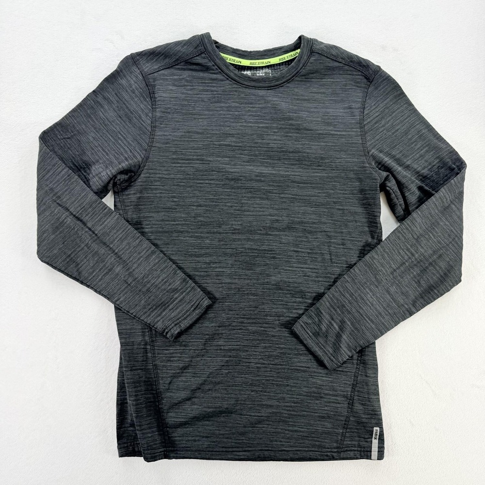 RBX Shirt Mens Medium Gray Long Sleeve X-TRAIN Athletic Performance Training Gym